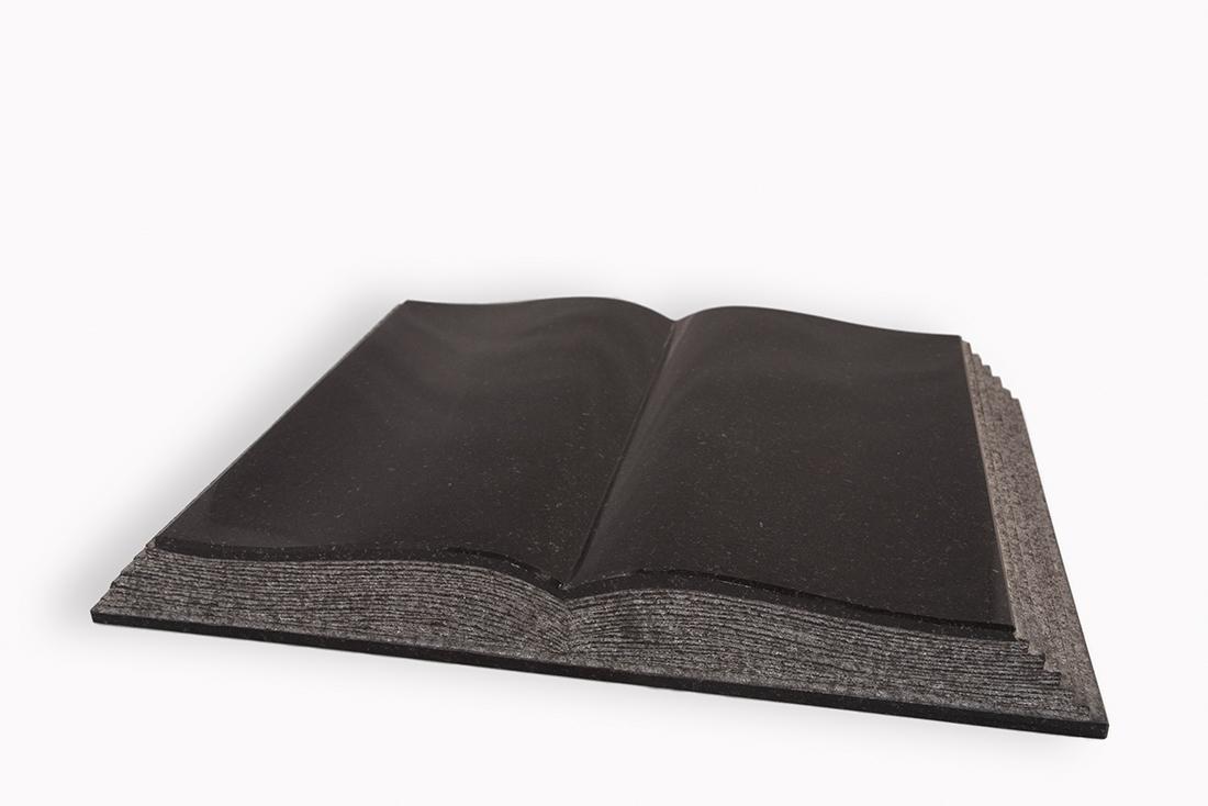 Accessoires grafsteen granieten boek / bijbel zwart (AS100)