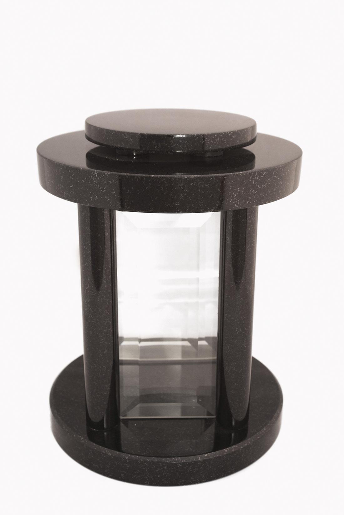 Accessoires grafmonument lantaarn zwart + glas (AS025)