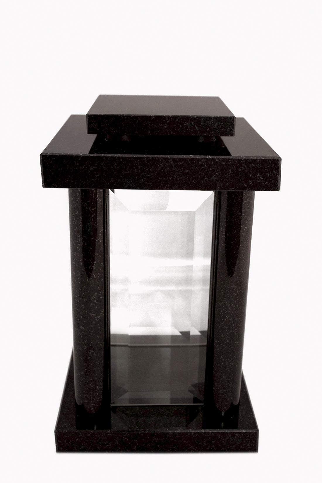 Accessoires grafmonument lantaarn zwart + glas (AS029)